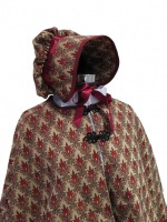 Ladies Victorian Carol Singer School Mistress Costume and Bonnet Size 10 - 12